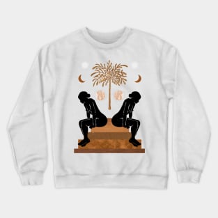 Astro Celestial Feminine modern Prints Crewneck Sweatshirt